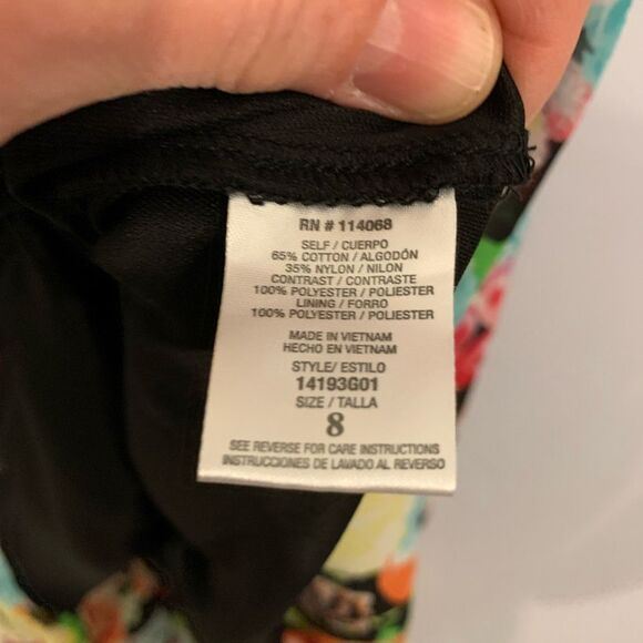 LA CONDUCT Girls Black High Low Multi Colorful Floral Party Summer Dress Size 8 - Picture 7 of 7